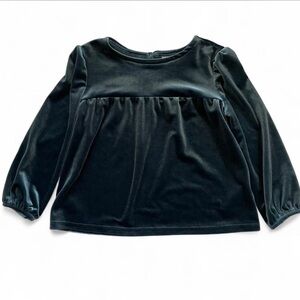 Old Navy Girls' Long-Sleeve Velvet Top - green